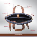 Laptop Bag for Men - Genuine Leather Messenger Bag for Office - Fits up to 16 Inch Laptop -Brown Shoulder Bag with Multiple Compartments - Executive Leather Bag for Work and Travel