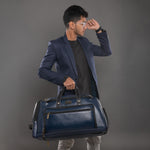 BRAND LEATHER Genuine Leather High Capacity Travel Backpack Cum Duffel Bag