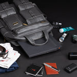 BRAND LEATHER Full Grain Buffalo - Hide Leather Backpack Large Capacity 15/15.6/16/17 Inch Laptop Bag Multi Pockets Travel Daypack