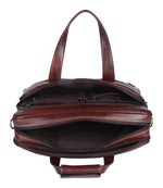 BRAND LEATHER Genuine Leather Laptop Bag for Men/Office Bag for Men, Brown | Fits Upto 16 Inch Laptop/MacBook | Handbags with Shoulder Straps | Leather Bag for Men | Trolley Strap in Laptop Bag