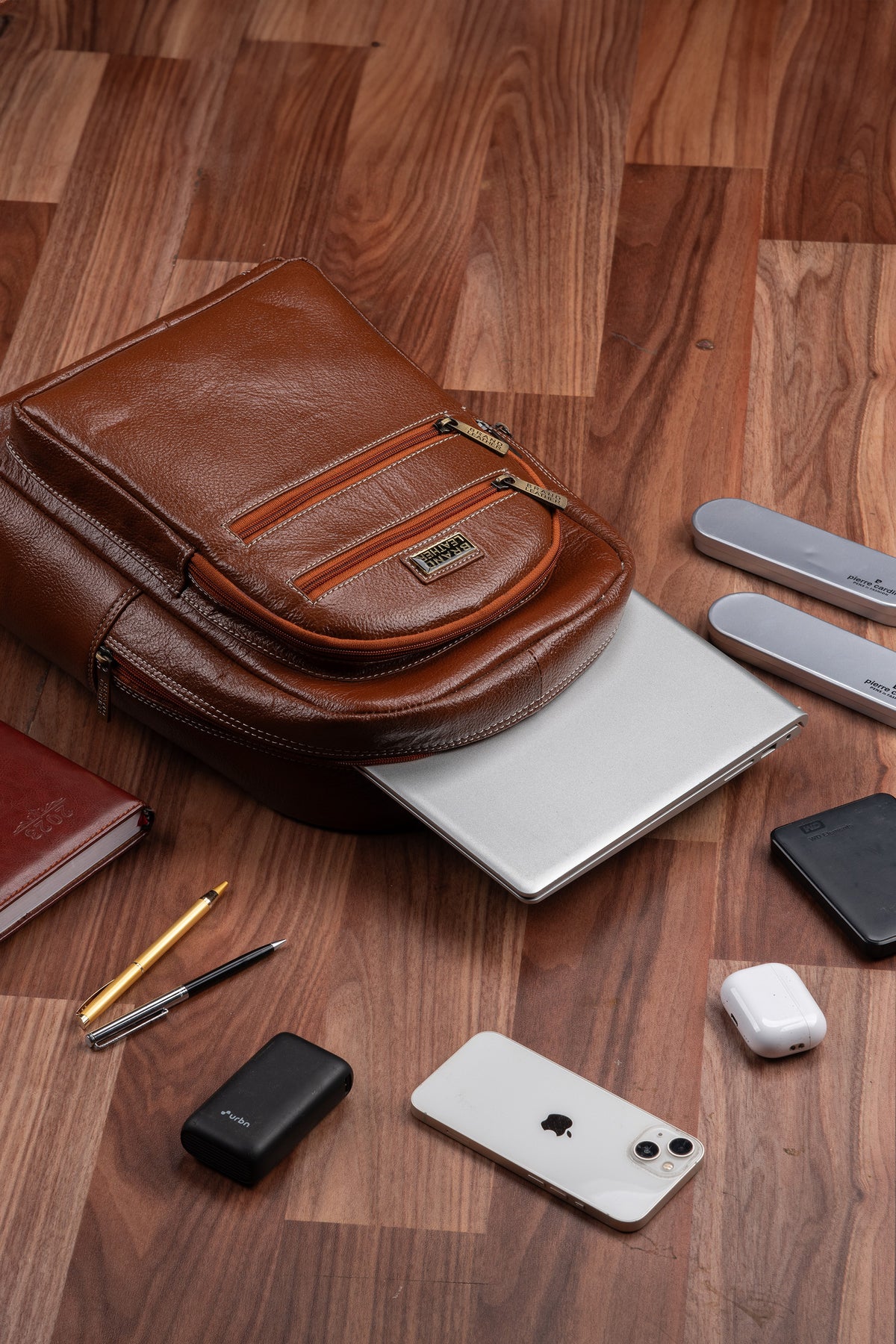 BRAND LEATHER Genuine Leather 14, 15.6 Inch Laptop Backpack For Use Office|Travel|Scahool|College Unisex