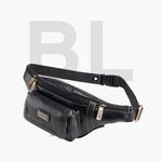 BRAND LEATHER Genuine Leather Stylish Waist Bag Elegant Style Travel Pouch Passport Holder with Adjustable