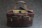 Laptop Bag for Men - Genuine Leather Messenger Bag for Office - Fits up to 15 Inch Laptop -Brown Shoulder Bag with Multiple Compartments - Executive Leather Bag for Work and Travel