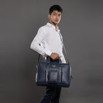 Laptop Bag for Men - Genuine Leather Messenger Bag for Office - Fits up to 16 Inch Laptop -Brown Shoulder Bag with Multiple Compartments - Executive Leather Bag for Work and Travel