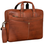 BRAND LEATHER Genuine Leather Laptop Bag for Men/Office Bag for Men |Fits 14|15.6|16 Inch Laptop Bag/MacBook |Leather Bag for Men with Shoulder Straps|Crossbody Laptop Messenger Bag for Men