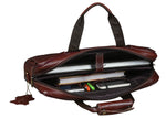BRAND LEATHER Laptop Bag for Men - Genuine Leather Office Bag with Multiple Compartments Fits 14/15.6/16 Inch Laptop Bag - Messenger and Shoulder Bag for Travel - Water Resistant