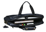 BRAND LEATHER Laptop Bag for Men - Genuine Leather Office Bag with Multiple Compartments Fits 14/15.6/16 Inch Laptop Bag - Messenger and Shoulder Bag for Travel - Water Resistant