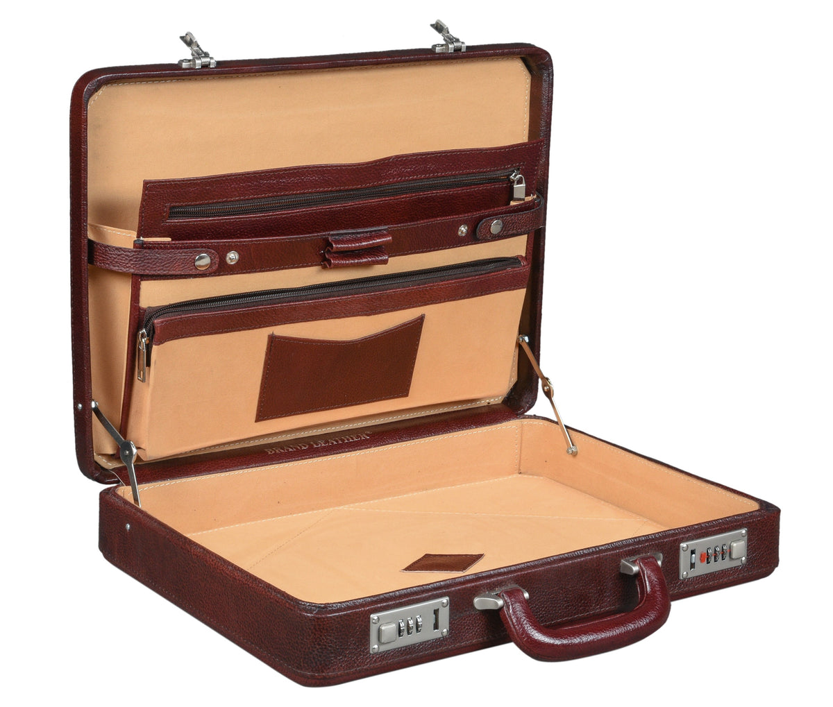 BRAND LEATHER Genuine Leather 20 L, 25 L Briefcase For Men Use For Office|Business|Travel