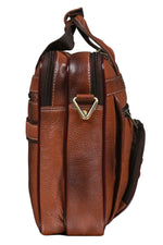 Genuine Leather Briefcase for Men Business Travel Messenger Bags 15.6 Inch Laptop Bag