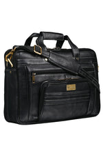 Genuine Leather Briefcase for Men Business Travel Messenger Bags 15.6 Inch Laptop Bag