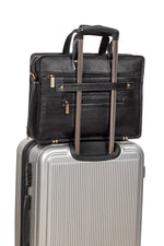 Genuine Leather Laptop Bag for Men - Office Bag, Brown - Fits Up to 14/15.6/16 Inch Laptop/MacBook - Laptop Messenger Bag/Side Shoulder Bag with Adjustable Strap - 1 Year Warranty