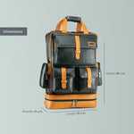 BRAND LEATHER Full Grain Buffalo - Hide Leather Backpack Large Capacity 15/15.6/16/17 Inch Laptop Bag Multi Pockets Travel Daypack