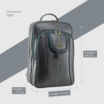 BRAND LEATHER Men's Full Grain Cow Hide Leather 17 Inch Laptop Backpack Large Capacity Weekender Overnight Camping Travel Rucksack