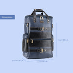 BRAND LEATHER Full Grain Buffalo - Hide Leather Backpack Large Capacity 15/15.6/16/17 Inch Laptop Bag Multi Pockets Travel Daypack