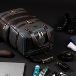 BRAND LEATHER Full Grain Buffalo - Hide Leather Backpack Large Capacity 15/15.6/16/17 Inch Laptop Bag Multi Pockets Travel Daypack