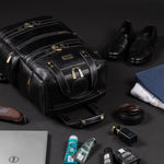 BRAND LEATHER Full Grain Buffalo - Hide Leather Backpack Large Capacity 15/15.6/16/17 Inch Laptop Bag Multi Pockets Travel Daypack