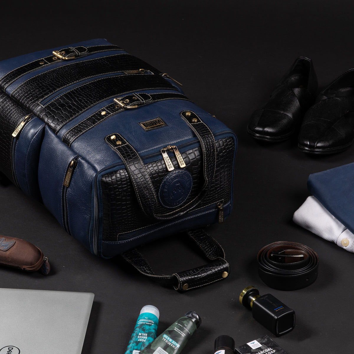 BRAND LEATHER Full Grain Buffalo - Hide Leather Backpack Large Capacity 15/15.6/16/17 Inch Laptop Bag Multi Pockets Travel Daypack