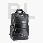 BRAND LEATHER Full Grain Buffalo - Hide Leather Backpack Large Capacity 15/15.6/16/17 Inch Laptop Bag Multi Pockets Travel Daypack