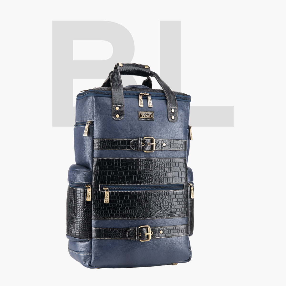 BRAND LEATHER Full Grain Buffalo - Hide Leather Backpack Large Capacity 15/15.6/16/17 Inch Laptop Bag Multi Pockets Travel Daypack
