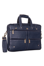 Laptop Bag for Men - Genuine Leather Messenger Bag for Office - Fits up to 16 Inch Laptop -Brown Shoulder Bag with Multiple Compartments - Executive Leather Bag for Work and Travel