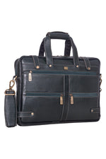 Laptop Bag for Men - Genuine Leather Messenger Bag for Office - Fits up to 16 Inch Laptop -Brown Shoulder Bag with Multiple Compartments - Executive Leather Bag for Work and Travel