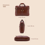 BRAND LEATHER Laptop Bag for Men - Genuine Leather Office Bag with Multiple Compartments Fits 14/15.6/16 Inch Laptop Bag - Messenger and Shoulder Bag for Travel - Water Resistant