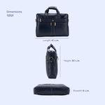 BRAND LEATHER Laptop Bag for Men - Genuine Leather Office Bag with Multiple Compartments Fits 14/15.6/16 Inch Laptop Bag - Messenger and Shoulder Bag for Travel - Water Resistant