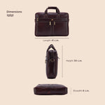 BRAND LEATHER Laptop Bag for Men - Genuine Leather Office Bag with Multiple Compartments Fits 14/15.6/16 Inch Laptop Bag - Messenger and Shoulder Bag for Travel - Water Resistant