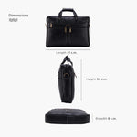 BRAND LEATHER Laptop Bag for Men - Genuine Leather Office Bag with Multiple Compartments Fits 14/15.6/16 Inch Laptop Bag - Messenger and Shoulder Bag for Travel - Water Resistant