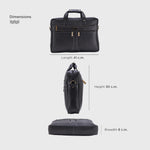 BRAND LEATHER Laptop Bag for Men - Genuine Leather Office Bag with Multiple Compartments Fits 14/15.6/16 Inch Laptop Bag - Messenger and Shoulder Bag for Travel - Water Resistant