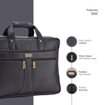BRAND LEATHER Laptop Bag for Men - Genuine Leather Office Bag with Multiple Compartments Fits 14/15.6/16 Inch Laptop Bag - Messenger and Shoulder Bag for Travel - Water Resistant