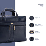 BRAND LEATHER Laptop Bag for Men - Genuine Leather Office Bag with Multiple Compartments Fits 14/15.6/16 Inch Laptop Bag - Messenger and Shoulder Bag for Travel - Water Resistant