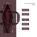 BRAND LEATHER Laptop Bag for Men - Genuine Leather Office Bag with Multiple Compartments Fits 14/15.6/16 Inch Laptop Bag - Messenger and Shoulder Bag for Travel - Water Resistant