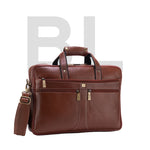 BRAND LEATHER Laptop Bag for Men - Genuine Leather Office Bag with Multiple Compartments Fits 14/15.6/16 Inch Laptop Bag - Messenger and Shoulder Bag for Travel - Water Resistant