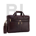 BRAND LEATHER Laptop Bag for Men - Genuine Leather Office Bag with Multiple Compartments Fits 14/15.6/16 Inch Laptop Bag - Messenger and Shoulder Bag for Travel - Water Resistant