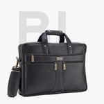 BRAND LEATHER Laptop Bag for Men - Genuine Leather Office Bag with Multiple Compartments Fits 14/15.6/16 Inch Laptop Bag - Messenger and Shoulder Bag for Travel - Water Resistant