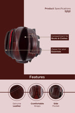 BRAND LEATHER Men's Full Grain Cow Hide Leather 17 Inch Laptop Backpack Large Capacity Weekender Overnight Camping Travel Rucksack