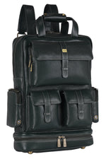 BRAND LEATHER Full Grain Buffalo - Hide Leather Backpack Large Capacity 15/15.6/16/17 Inch Laptop Bag Multi Pockets Travel Daypack