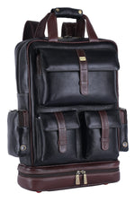 BRAND LEATHER Full Grain Buffalo - Hide Leather Backpack Large Capacity 15/15.6/16/17 Inch Laptop Bag Multi Pockets Travel Daypack