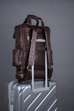 BRAND LEATHER Full Grain Buffalo - Hide Leather Backpack Large Capacity 15/15.6/16/17 Inch Laptop Bag Multi Pockets Travel Daypack