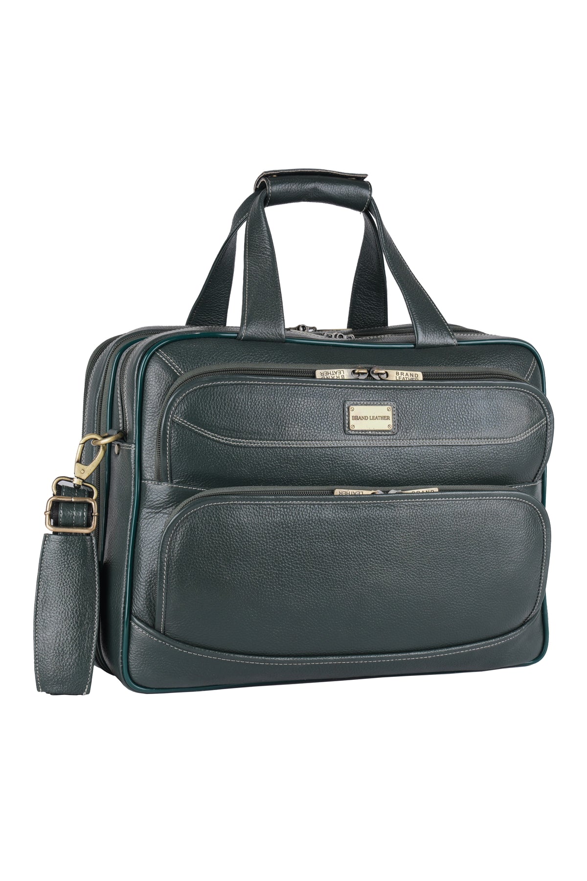 Genuine Leather Laptop Bag for Men/Office Bag for Men, Brown | Fits Upto 16" Laptop/MacBook| Bag with Shoulder Straps | Laptop Messenger Bag/Leather Bag for Men with Trolley Straps