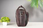 Genuine Leather Laptop Bag for Men - Office Bag, Brown - Fits Up to 16-inch Laptop/MacBook - Shoulder Bag/Hand Bag