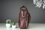 BRAND LEATHER Laptop Bag for Men - Genuine Leather Office Bag with Multiple Compartments Fits 14/15.6/16 Inch Laptop Bag - Messenger and Shoulder Bag for Travel - Water Resistant