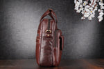 BRAND LEATHER Laptop Bag for Men - Genuine Leather Office Bag with Multiple Compartments Fits 14/15.6/16 Inch Laptop Bag - Messenger and Shoulder Bag for Travel - Water Resistant