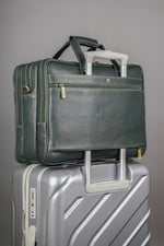 Genuine Leather 17 inch Laptop Messenger Bag with 3 Gusset|Shoulder Padded|ATM Card Slot|Mobile Pocket|Pen Pocket