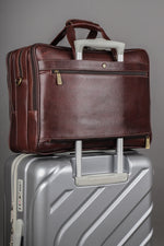 Genuine Leather 17 inch Laptop Messenger Bag with 3 Gusset|Shoulder Padded|ATM Card Slot|Mobile Pocket|Pen Pocket
