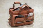 Genuine Leather Laptop Bag for Men - Office Bag, Brown - Fits Up to 16-inch Laptop/MacBook - Shoulder Bag/Hand Bag
