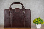 BRAND LEATHER Genuine Leather Laptop Bag for Men - Office Bag, Brown - Fits Up to 14/15.6/16 Inch Laptop/MacBook - Laptop Messenger Bag/Side Shoulder Bag with Adjustable Strap - 1 Year Warranty