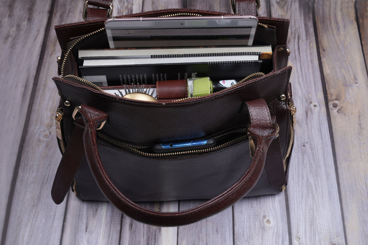 BRAND LEATHER Women's Genuine Leather Handbags Shoulder Bag Satchel Designer Ladies Purse Crossbody Bags