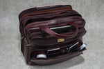 Genuine Leather Laptop Bag for Men/Office Bag for Men, Brown | Fits Upto 16" Laptop/MacBook| Bag with Shoulder Straps | Laptop Messenger Bag/Leather Bag for Men with Trolley Straps